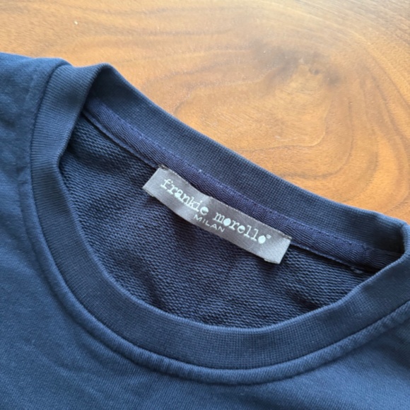 Frankie Morello mens blue sweatshirt, size Large - Picture 2 of 4